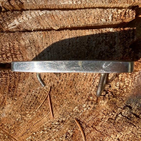 Vintage Silver Turquoise Mother Of Pearl Quartz Stones Inlay Belt Buckle - Picture 7 of 14